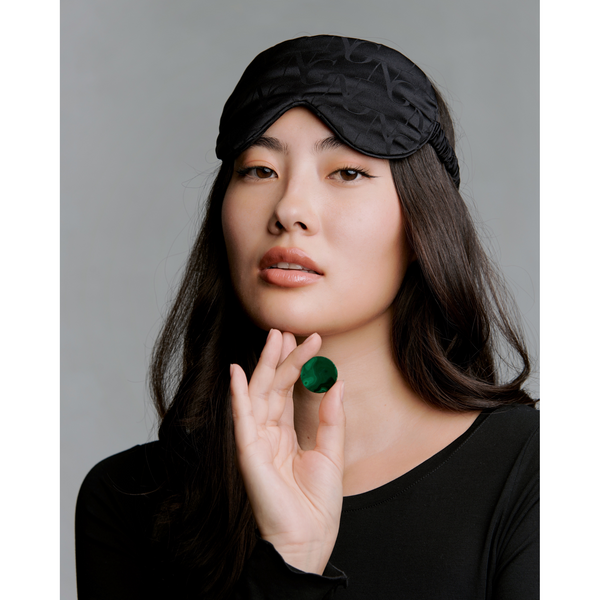 GEMSTONE SLEEPING MASK AND POUCH SET